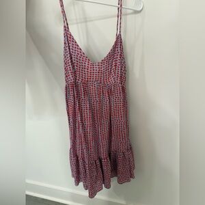 BUCKETLIST Red and Blue Patterned Dress